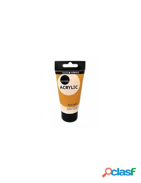 Nobrand - daler rowney simply acrylic paint - 75 ml - gold