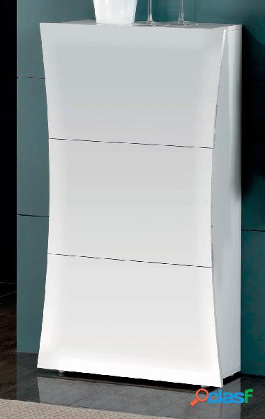 Norberta - Scarpiera design ad arco in legno 3 ante colore