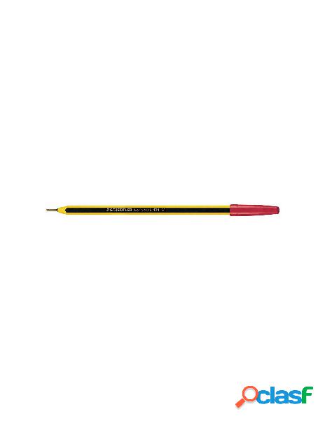 Noris stick, penna a sfera rossa con lungo puntale in