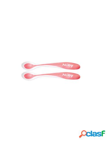 Nuby - Cucchiaini Termosensibili Rosa