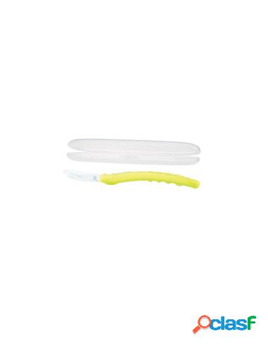 Nuby - Cucchiaio Soft Silicone Con Cover Verde