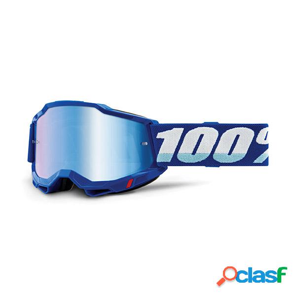 Occhiali cross 100% Accuri 2 Blu lente a specchio blu