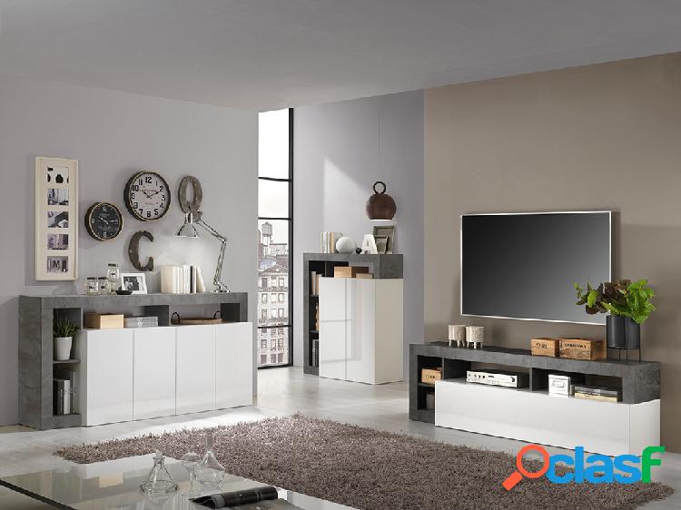 Odessa - Soggiorno completo design moderno con porta tv e