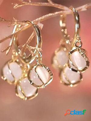 Opal Simple And Gentle Earrings