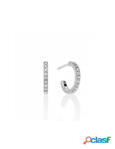 Orecchini MILUNA Cerchio in argento 925 e diamanti ERD2646