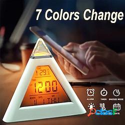 Orologi Da Tavolo Triangolari 7 Colori Che Cambiano