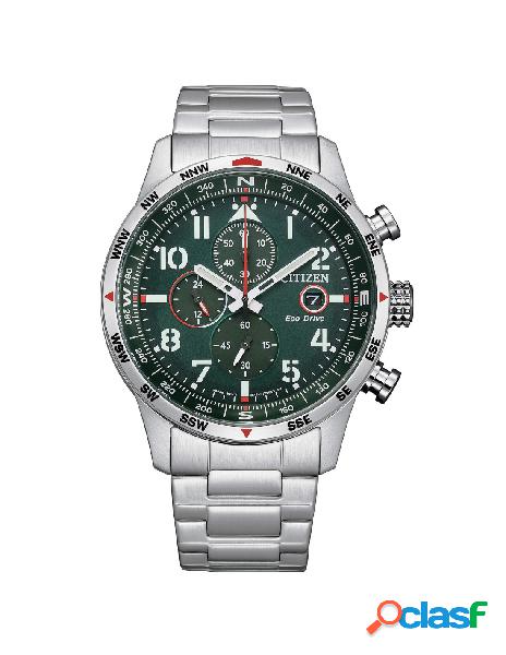 Orologio CITIZEN Uomo Chrono in Acciaio CA0791-81X Green