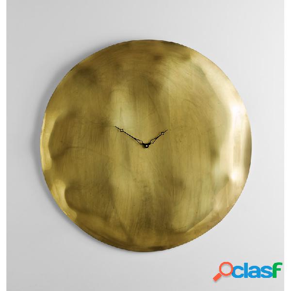 Orologio da Parete cassa in vetro foglia oro Ø 45 design