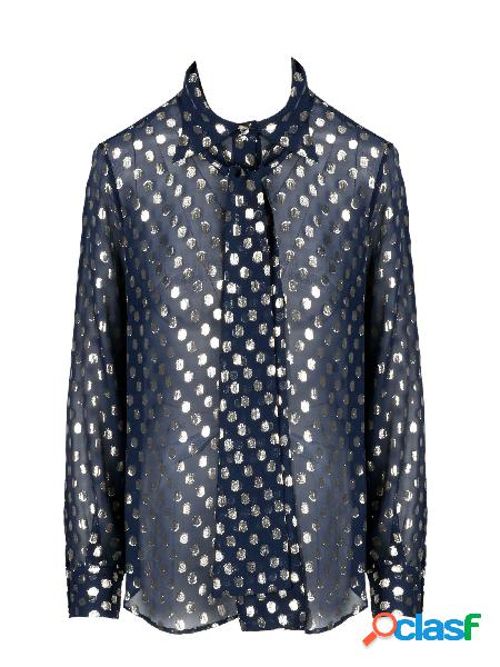 P.A.R.O.S.H. BLUSA DONNA SCINTILLAD380459012 SETA BLU