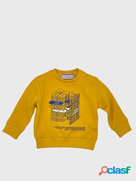 PACIOTTI T-shirt a maniche lunghe con logo Giallo