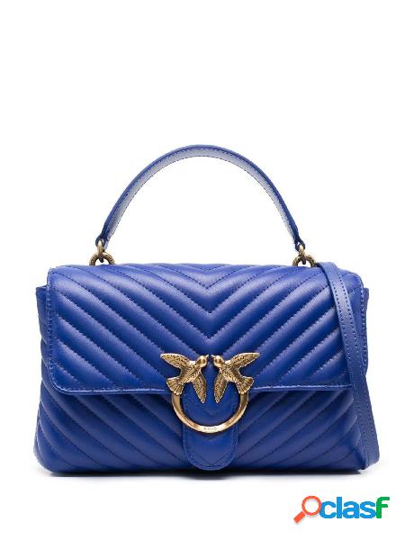 PINKO Borsa Love Lady Puff Classic con motivo chevron Blu