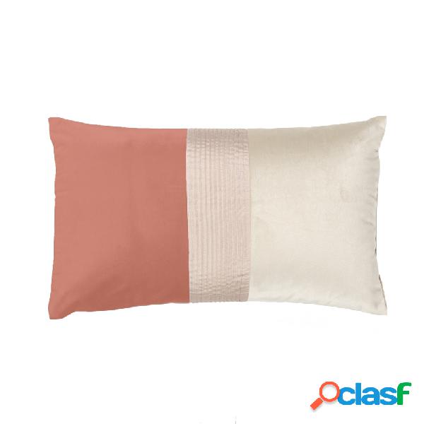 PLISSE' Cuscino arredo -30x50-LIGHT CORAL / AVORIO