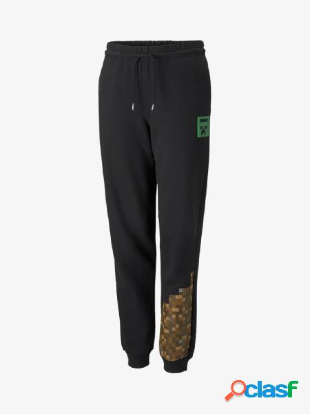 PUMA X MINECRAFT pantalone con coulisse NERO