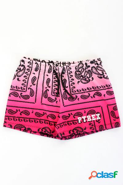 PYREX girl shorts in spugna di colore in fantasia