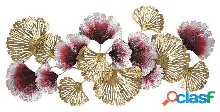 Pannello decorativo 3D da parete in metallo cm 117x5x54h