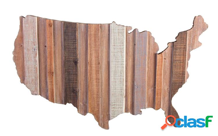 Pannello design in legno di abete sagoma Stati Uniti