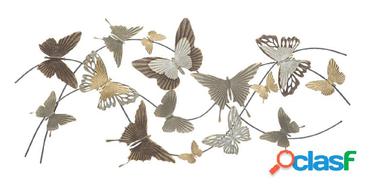 Pannello in metallo decorativo con farfalle per ingresso cm