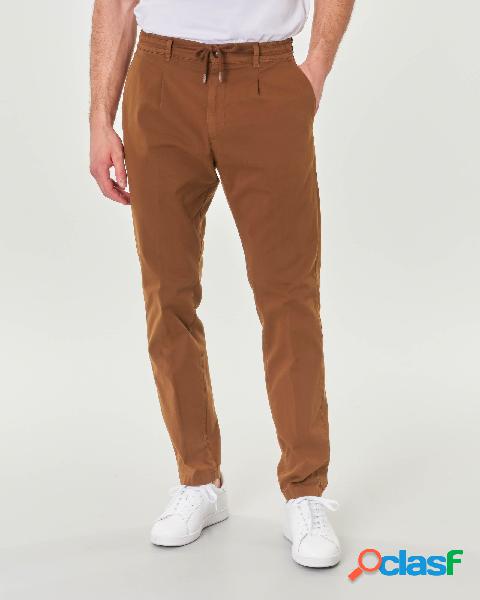Pantalaccio Mitte color caramello in gabardina di cotone