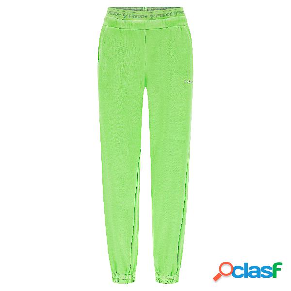 Pantaloni sportivi con elastico logato e logo glitter in