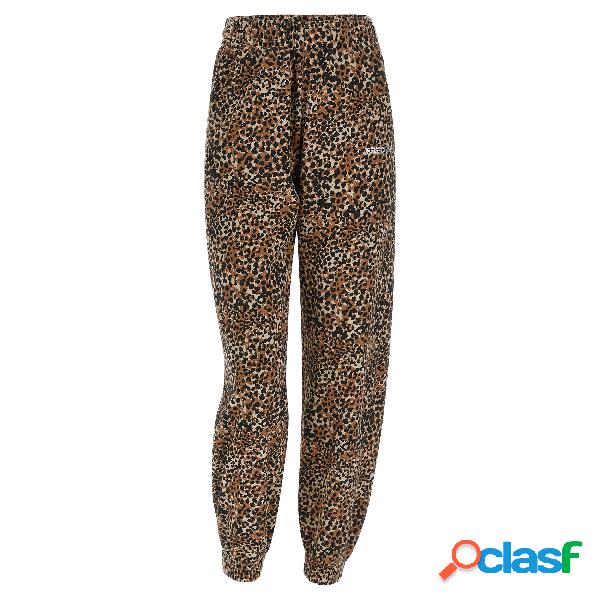 Pantaloni sportivi in french terry animalier all over