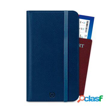 Passportd portafoglio blu ecopelle