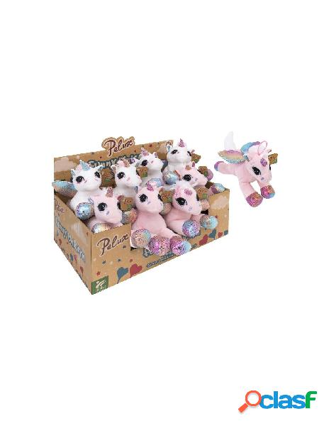 Pelux unicorno steso cm20 2 col. in 8 pz d/box