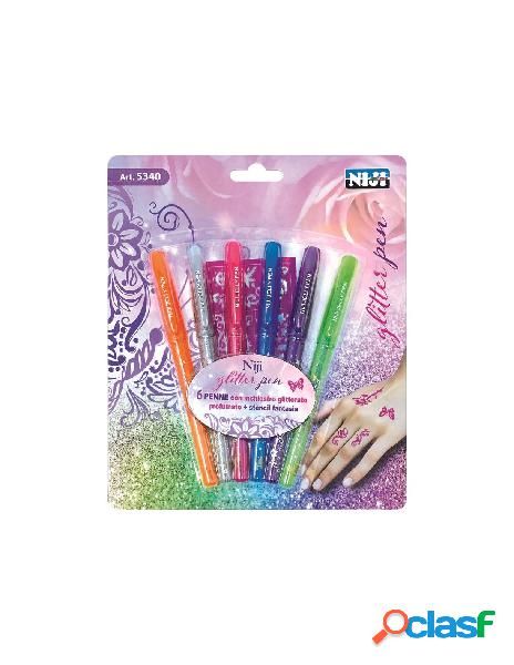 Penna glitter blister 6 pz.