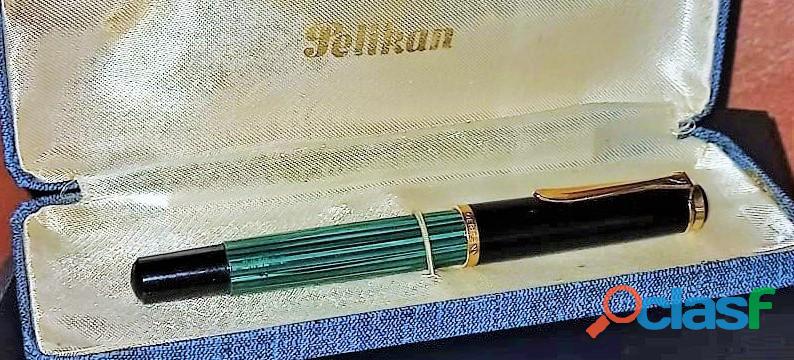 Penna stilografica PELIKAN M 400 vintage nera striata verde