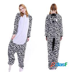 Per adulto Pigiama Kigurumi Zebra Animali Pigiama a