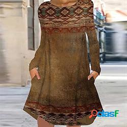 Per donna Abito casual Abito a T shirt Abito etnico Mini