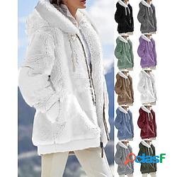 Per donna Felpa con zip Giacca con cappuccio Top yoga Pile