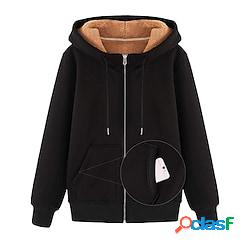 Per donna Giacca in pile Pile Sherpa Pagliaccetto Zip Up