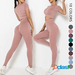 Per donna Set di Abbigliamento Sportivo Set di yoga 2 pezzi