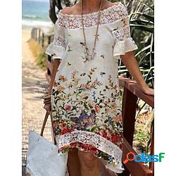 Per donna Vestito casual Abito di pizzo Abito estivo
