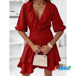 Per donna Vestito casual Abito plissettato Abito semplice