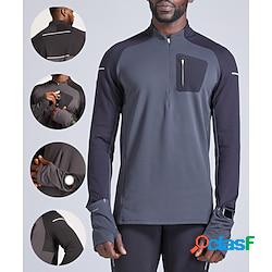 Per uomo Giaccia da corsa T-shirt da corsa Foro per pollice
