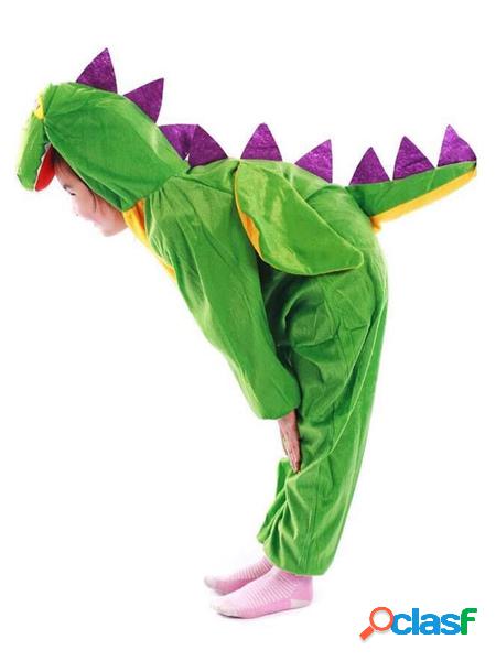 Pigiama Kigurumi per bambino Tutina Flanella Verde Dinosauro