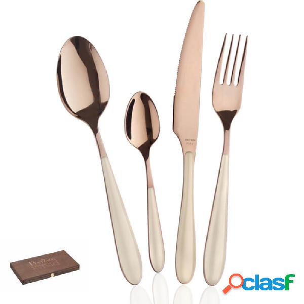 Pinti Venice Treasure Avena & Bronze Servizio Posate 16