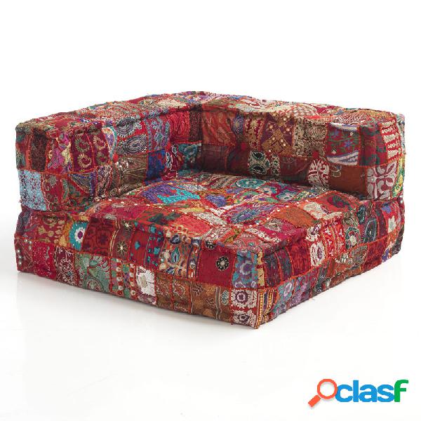 Poltrona angolare divano componibile in tessuto patchwork