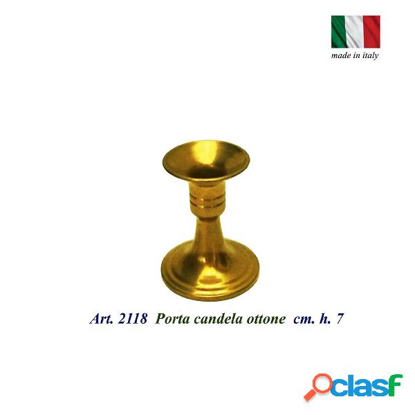 Porta candele in Ottone massiccio 5xh 7 cm struttura in