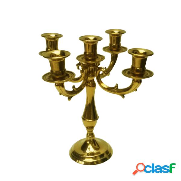 Porta candele in Ottone massiccio 6 Bracci 26x26 cm