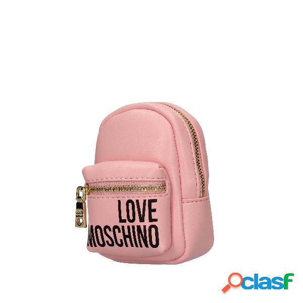 Portachiavi Love Moschino a forma di zaino di colore rosa
