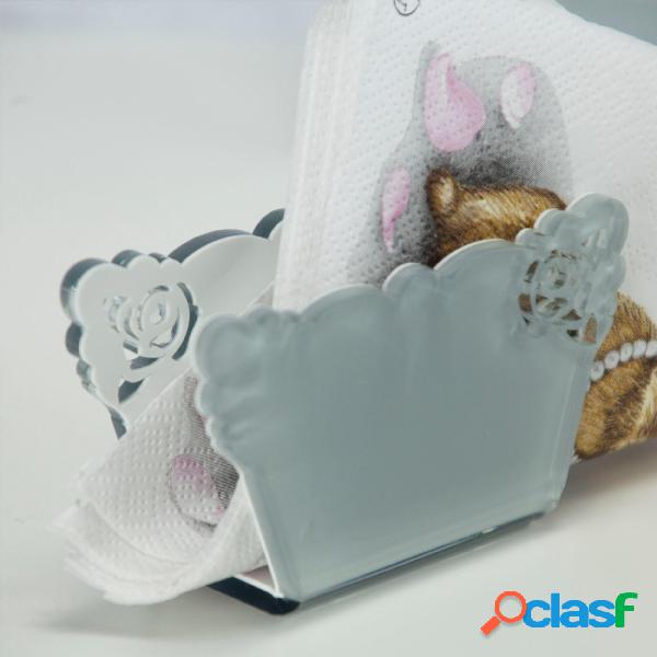 Portatovaglioli verticale METACRILATO shabby 9x6xh4 cm