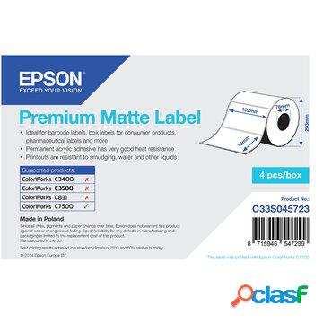 Premium matte label - die-cut roll: 102mm x 76mm, 1570
