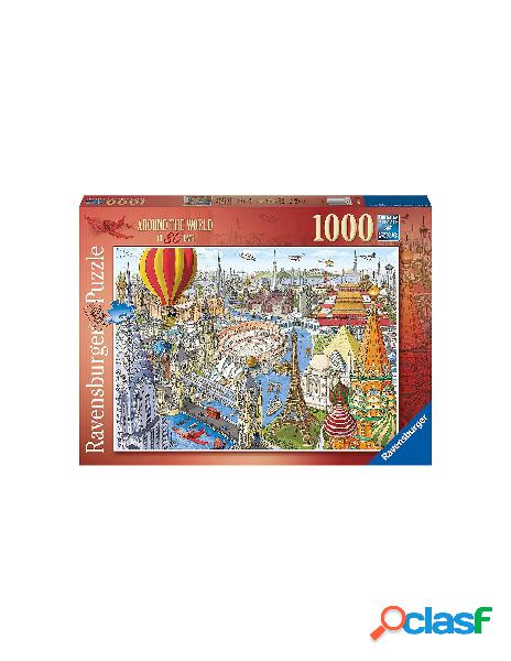 Puzzle 1000 pz - illustrati giro del mondo in 80 giorni