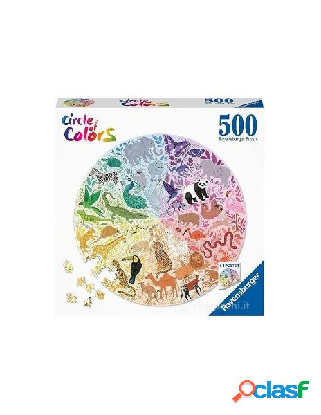 Puzzle 500 pz circle of colors animali