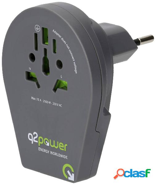 Q2 Power q2-1-1.00210-TH Adattatore da viaggio