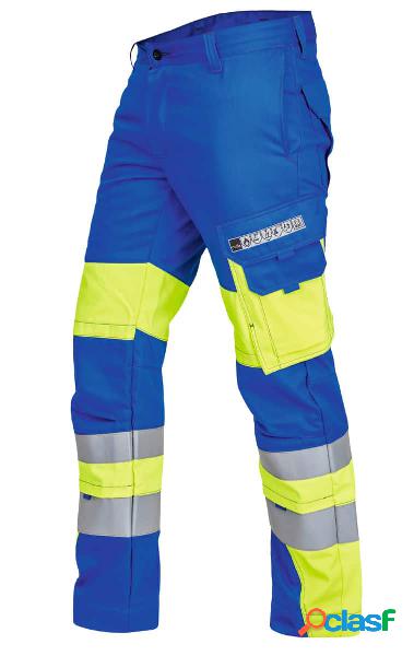 ROFA - Pantaloni multinorma VIS-LINE, blu pervinca / giallo,