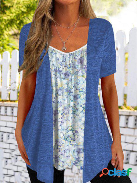 Regolare In forma Jersey Casuale T-shirt