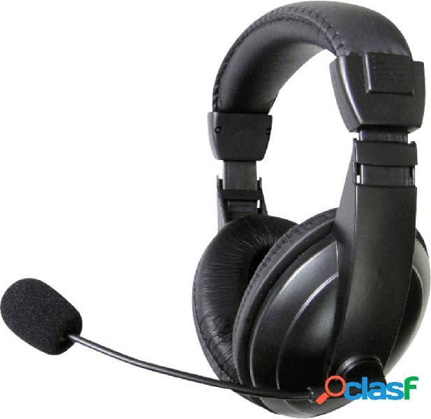 Renkforce RF-4755728 Computer Cuffie Over Ear via cavo